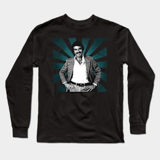 Tom Selleck II Retro Pixel II 70s Long Sleeve T-Shirt